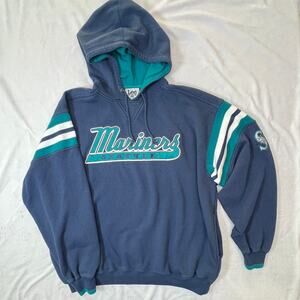 Vintage Seattle Mariners Hoodie Size Large Y2K Style